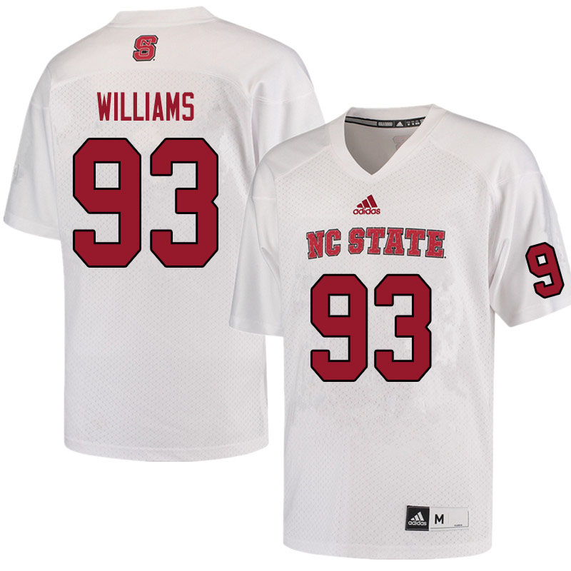 Men #93 Ian Williams NC State Wolfpack College Football Jerseys Sale-White